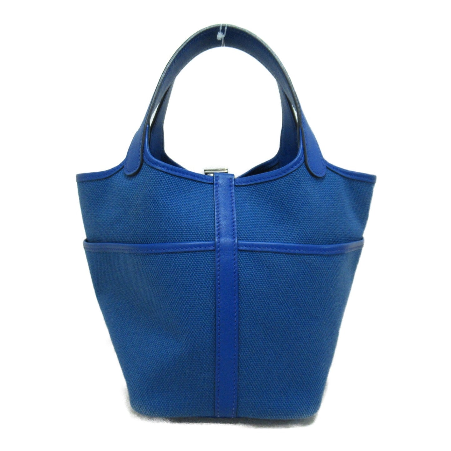 Hermes Picotin Lock Car Goat PM Blue  Tote Bag  Bag Leather Linen  Tote Bag  Blue