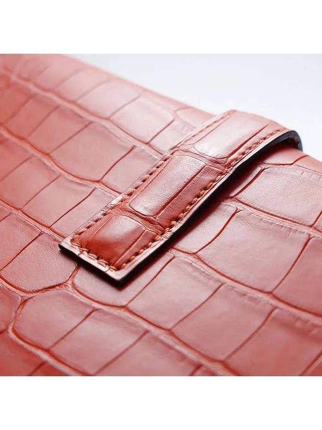 Alligator crocodile leather clutch wallet