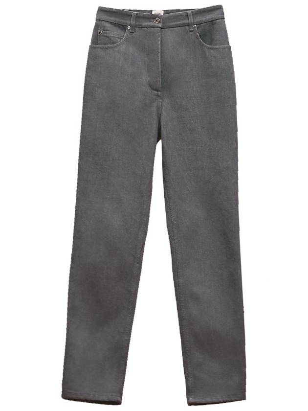 Women's 5 Pocket High Waist Straight Jean Gray