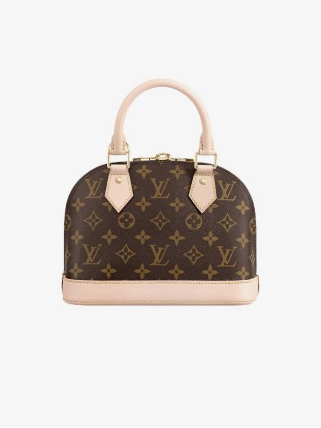 Alma BB Monogram Tote Bag Brown