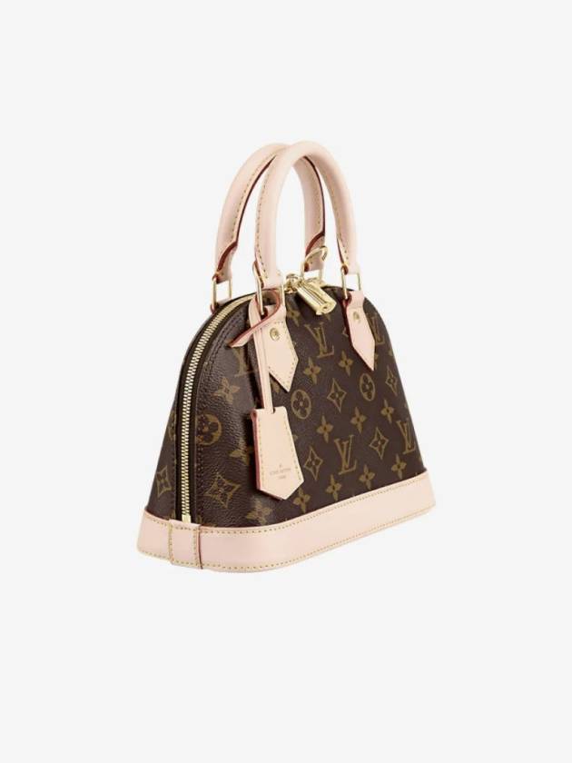 Alma BB Monogram Tote Bag Brown