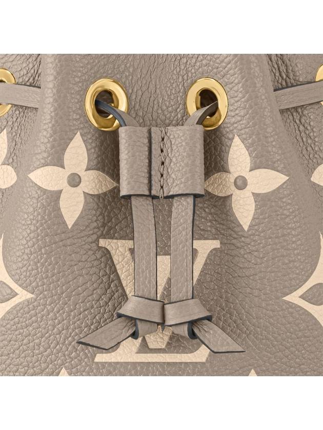 Women's Nano Noe Monogram Bucket Bag Grey Cream