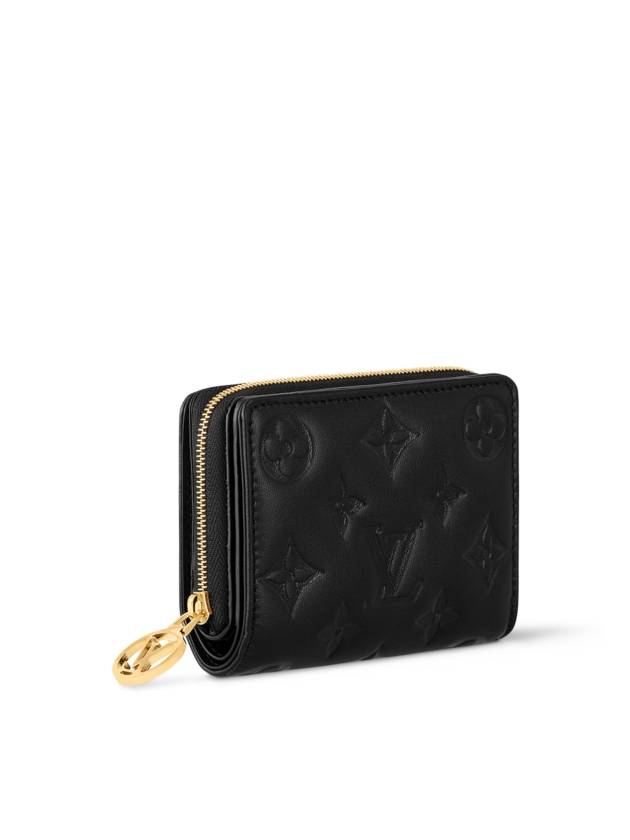 Women's Lou Monogram Lambskin Coin Purse Black