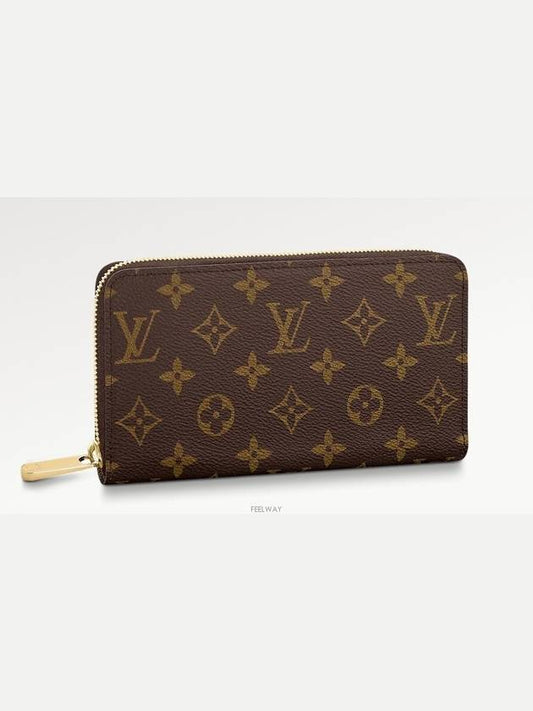 Zippy Monogram Canvas Long Wallet Fuchsia