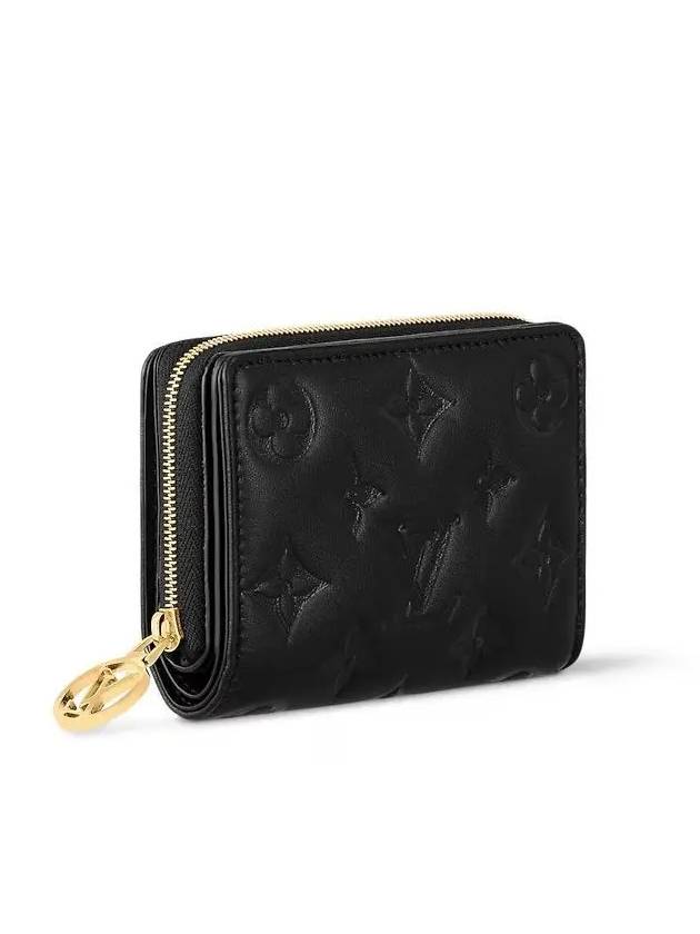 Women's Lou Monogram Lambskin Coin Purse Black