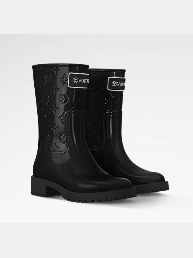 Women s Rain Boots Drops Flat Half Black 1A8QUZ