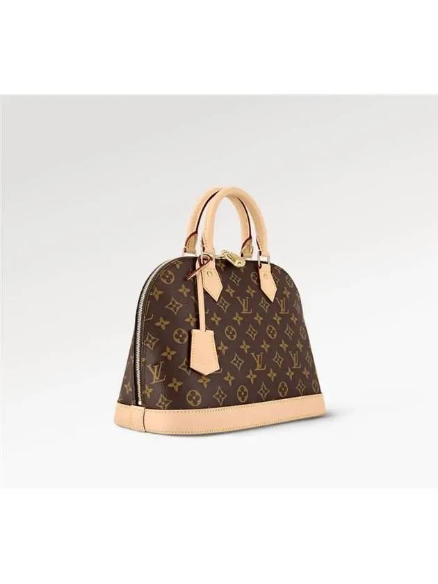 Alma PM Monogram Canvas Tote Bag Brown