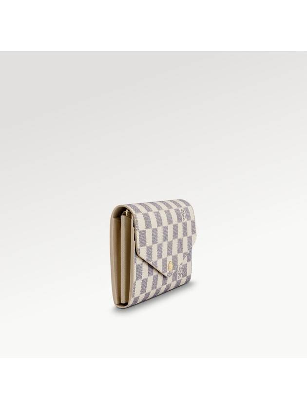 Women's Sara Damier Azur Long Wallet Ivory