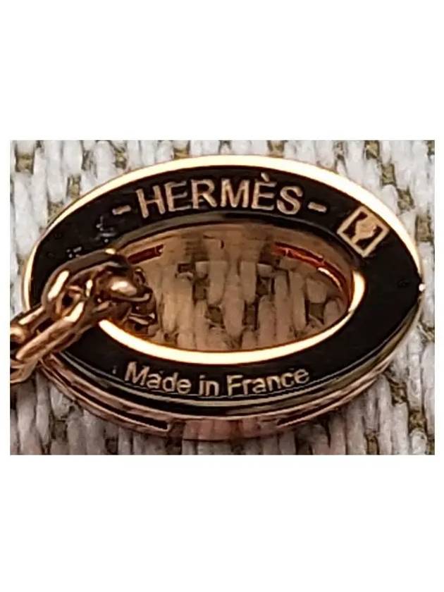 Hermes Mini Pop H Pendant Rose Gold Necklace Orange