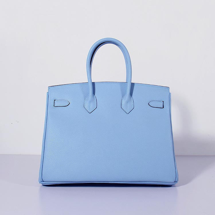 Hermes 35cm Birkin Bag Epsom Leather Light Blue Gold