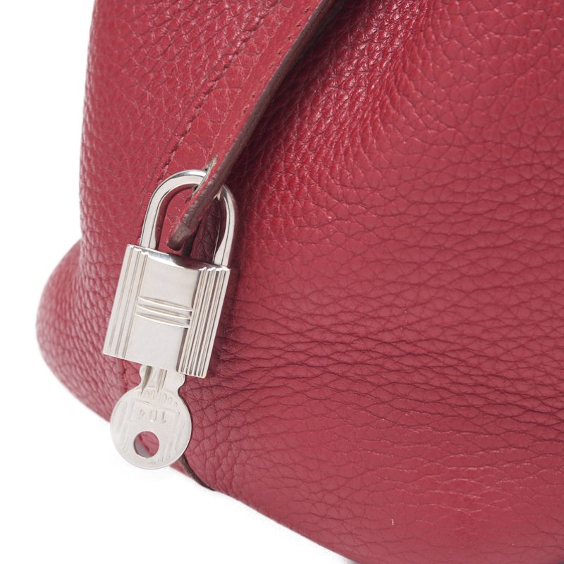 HERMES Picotin Lock PM Handbag  Clemence Rouge Kazak (Silver G) Handbag  Handbag Ladies Back ( Delivery) Dutch s Online