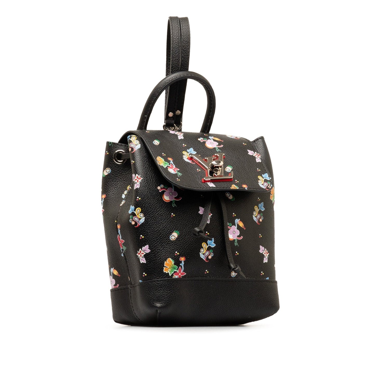 Black Louis Vuitton Lockme Floral Backpack