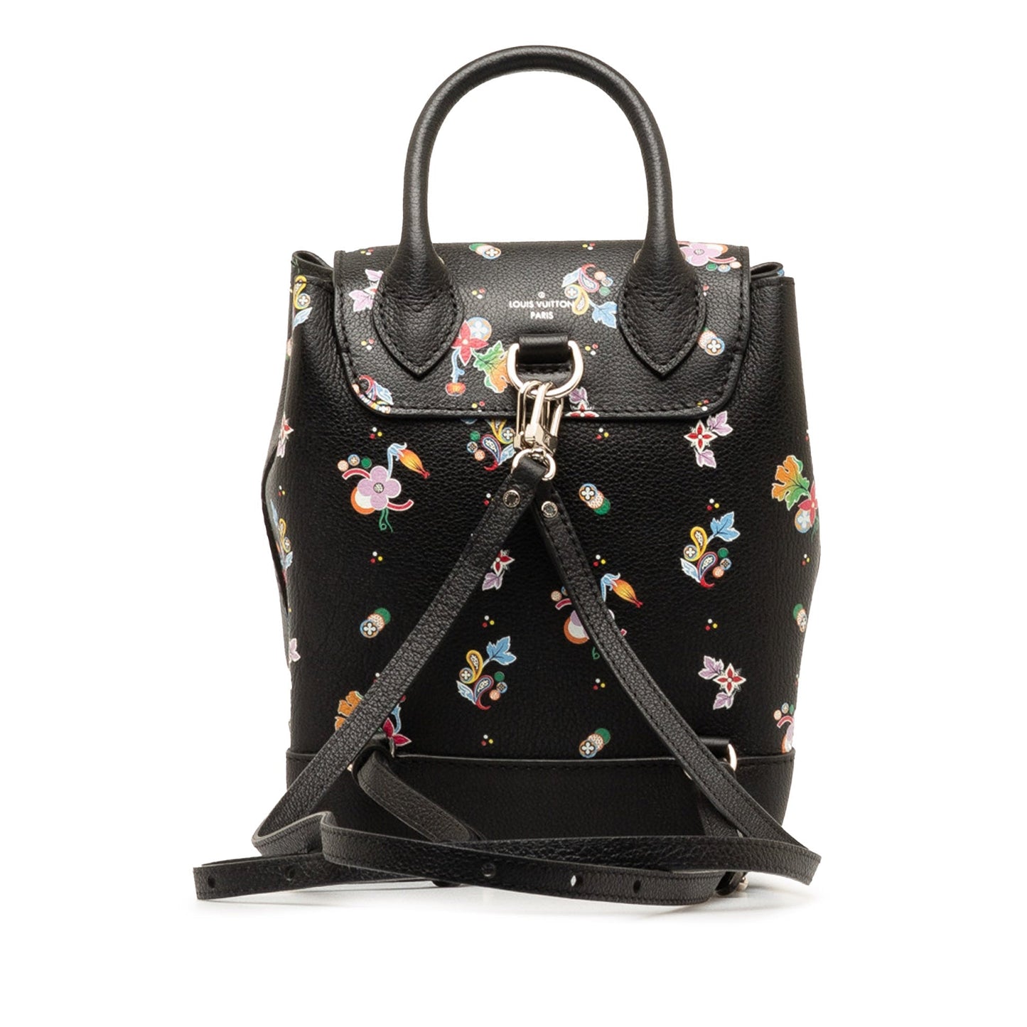 Black Louis Vuitton Lockme Floral Backpack