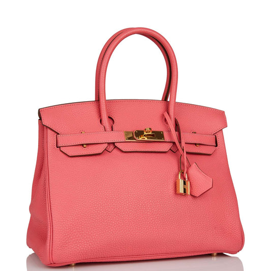 Hermes Birkin 30 Rose Lipstick Togo Gold Hardware