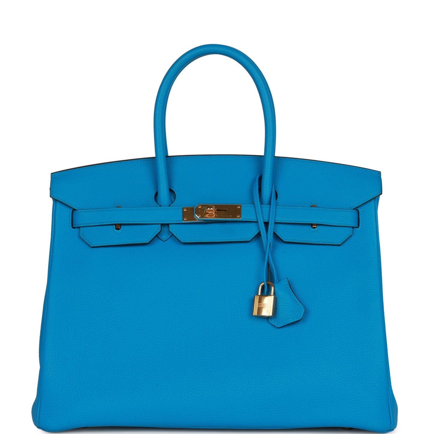 Hermes Birkin 35 Bleu Zanzibar Togo Gold Hardware