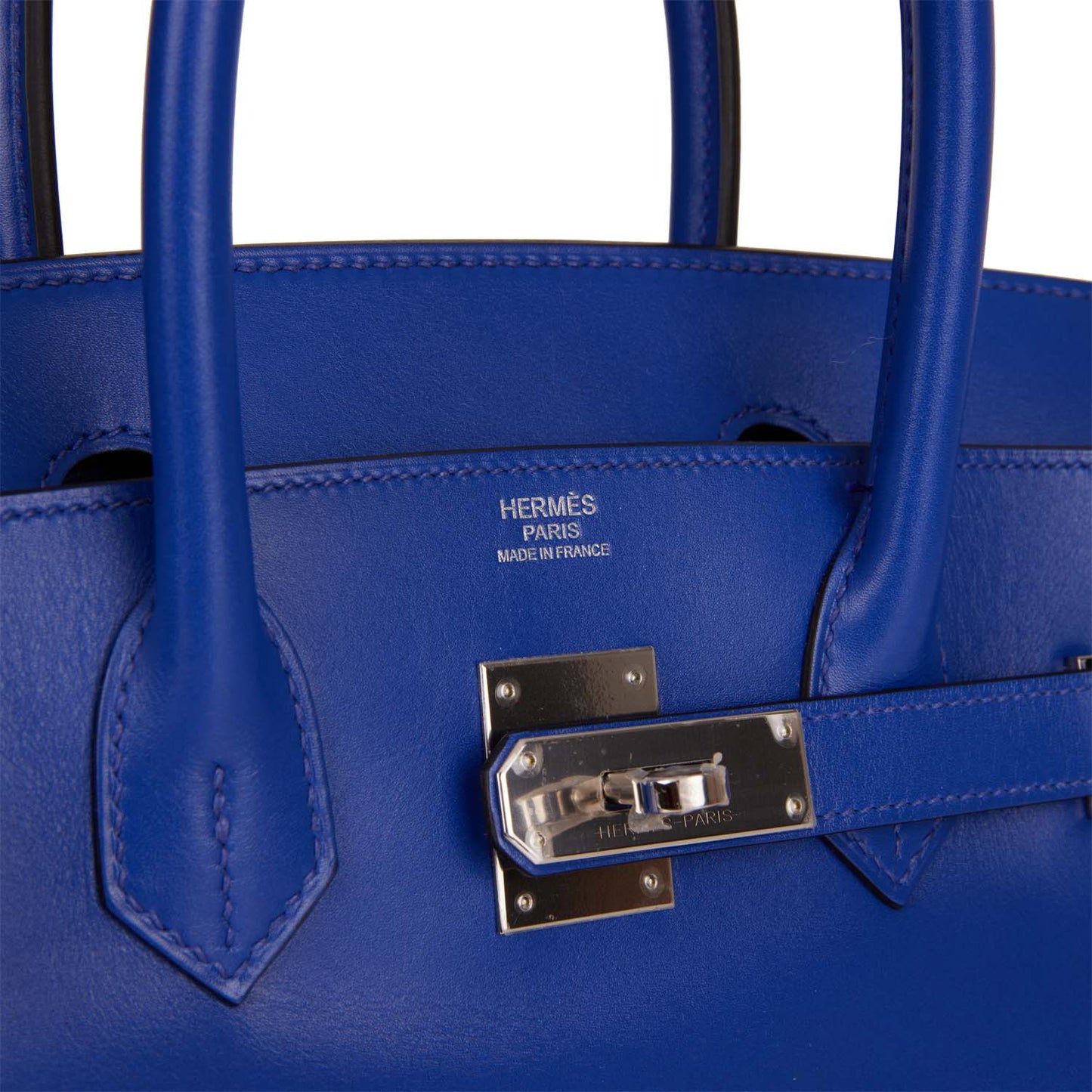 Hermes Birkin 30 Bleu Electric Tadelakt Palladium Hardware