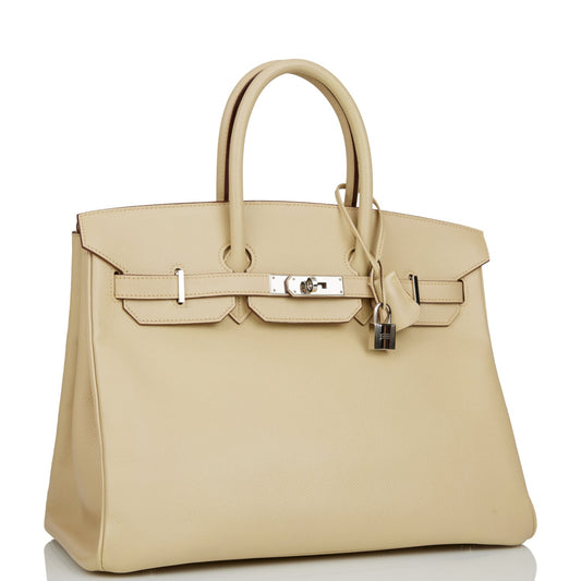 Hermes Birkin 35 Parchemin Epsom Palladium Hardware