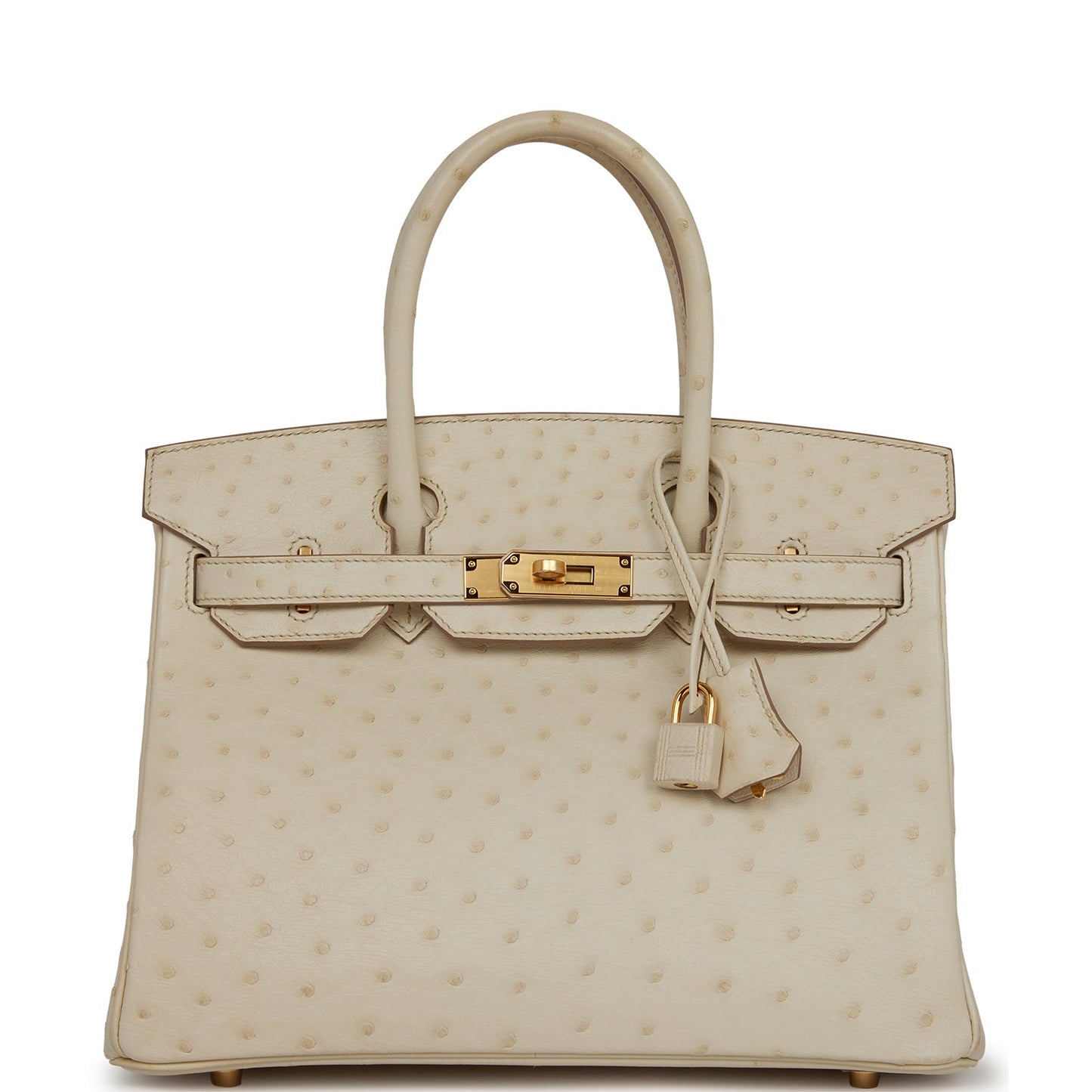 Hermes Birkin 30 Beton Ostrich Gold Hardware