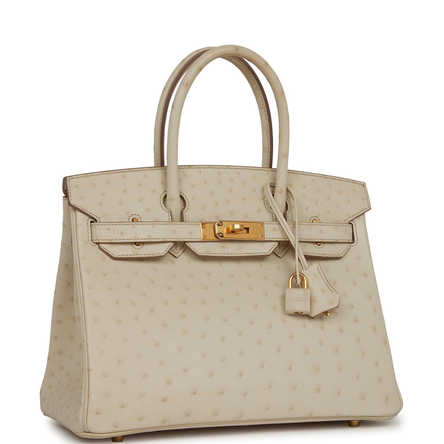 Hermes Birkin 30 Beton Ostrich Gold Hardware