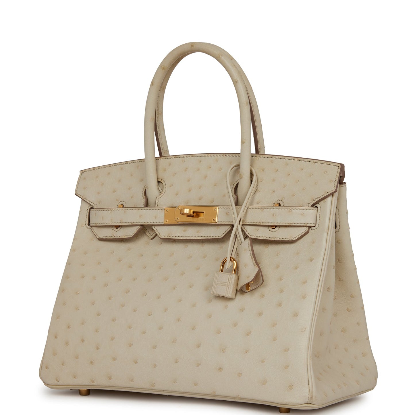 Hermes Birkin 30 Beton Ostrich Gold Hardware