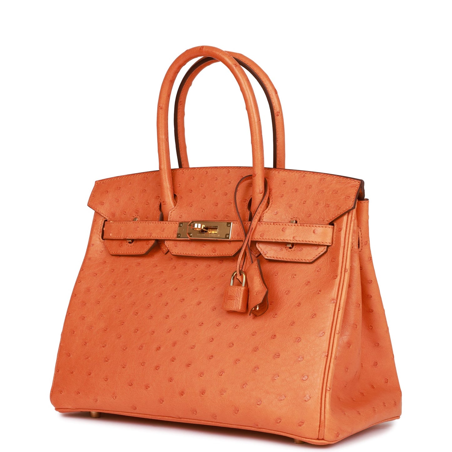 Hermes Birkin 30 Abricot Ostrich Gold Hardware