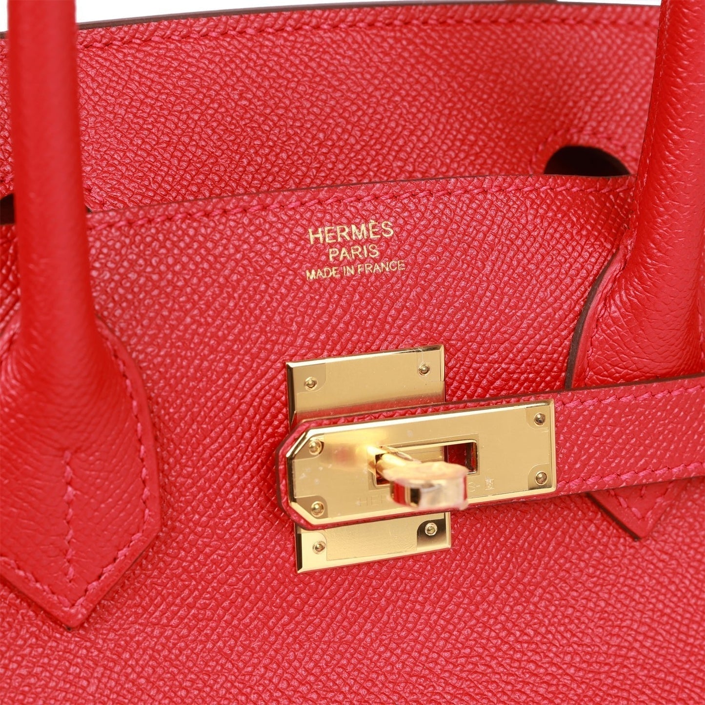 Hermes Birkin 30 Rouge Casaque Epsom Gold Hardware