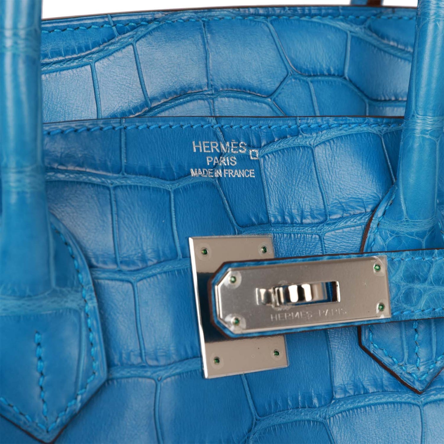 Hermes Birkin 35 Mykonos Matte Alligator Palladium Hardware