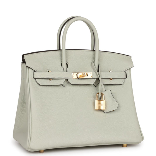 Hermes Birkin 25 Gris Neve Togo Gold Hardware