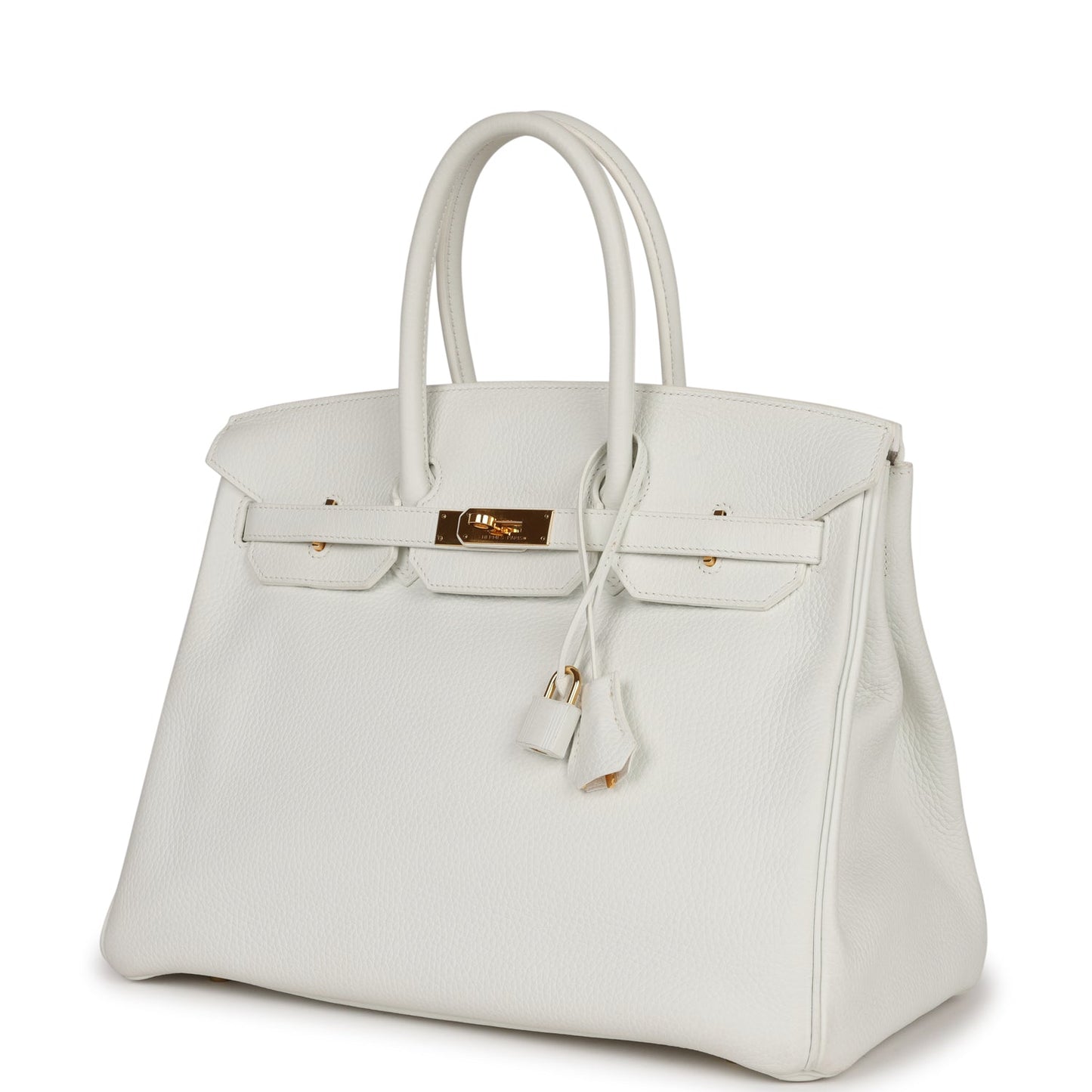 Hermes Birkin 35 White Clemence Gold Hardware