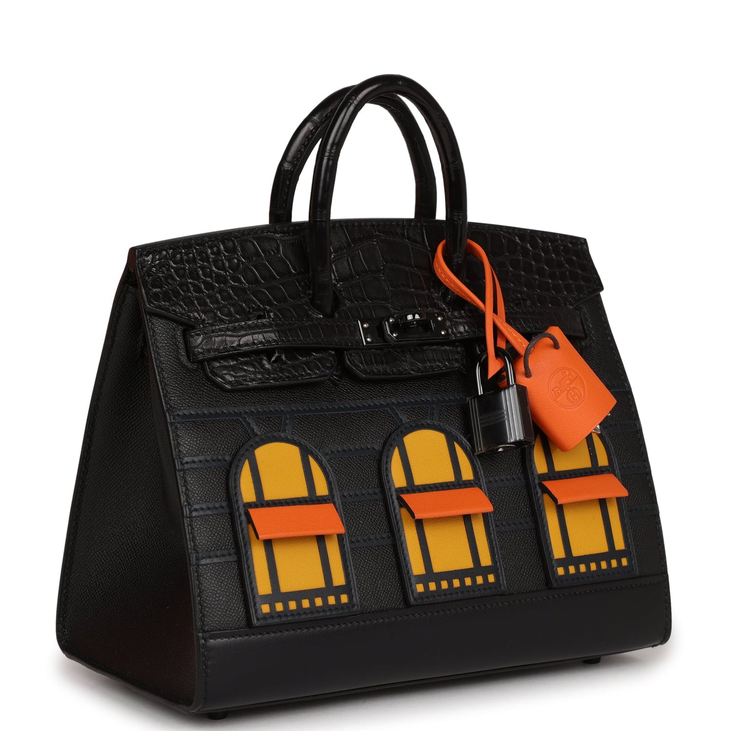 Hermes Sac Faubourg Birkin 20 So Black Matte Alligator Black Hardware