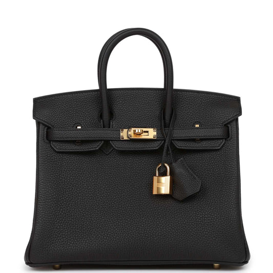 Hermes Birkin 25 Black Togo Gold Hardware