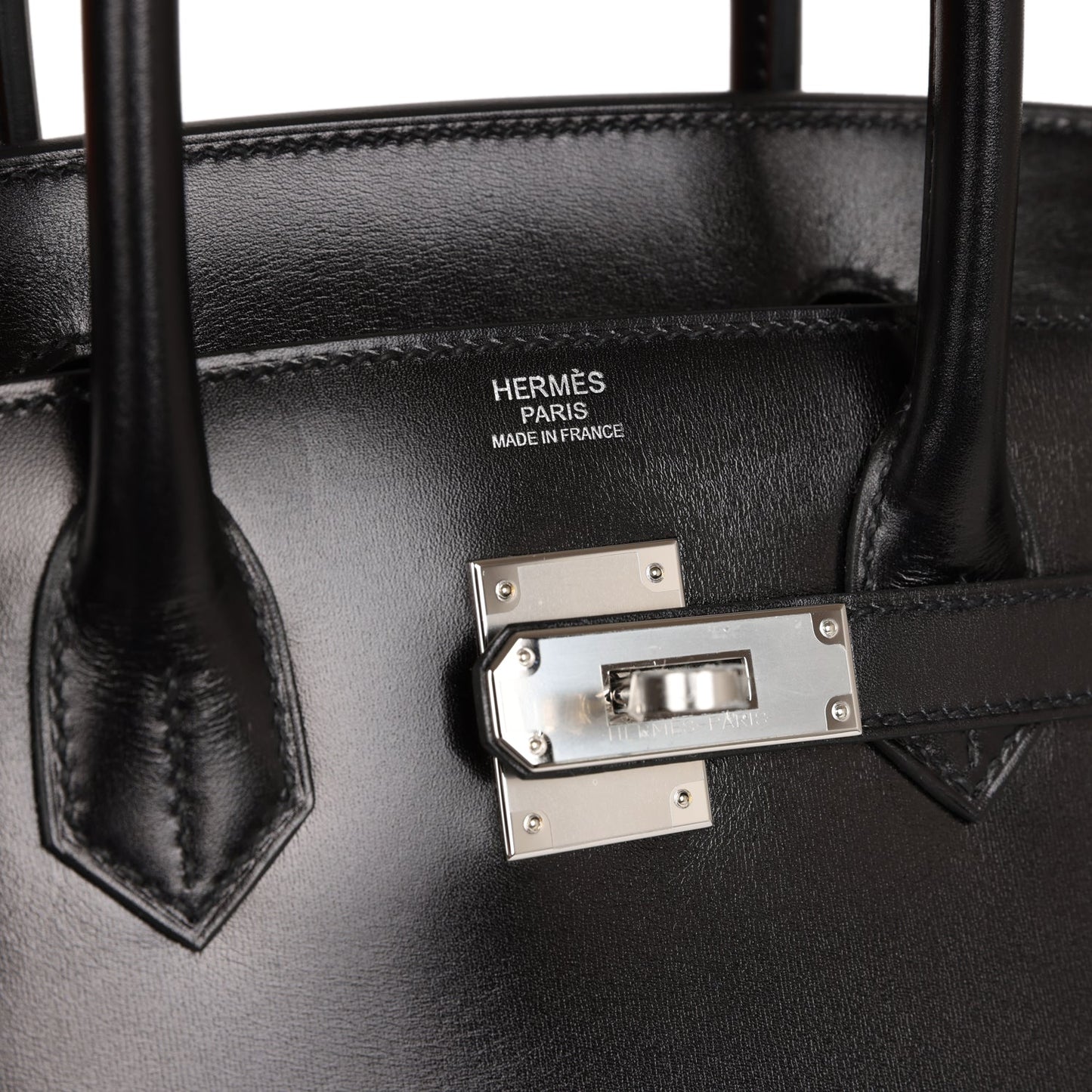 Hermes Birkin Sellier 30 Black Box Palladium Hardware