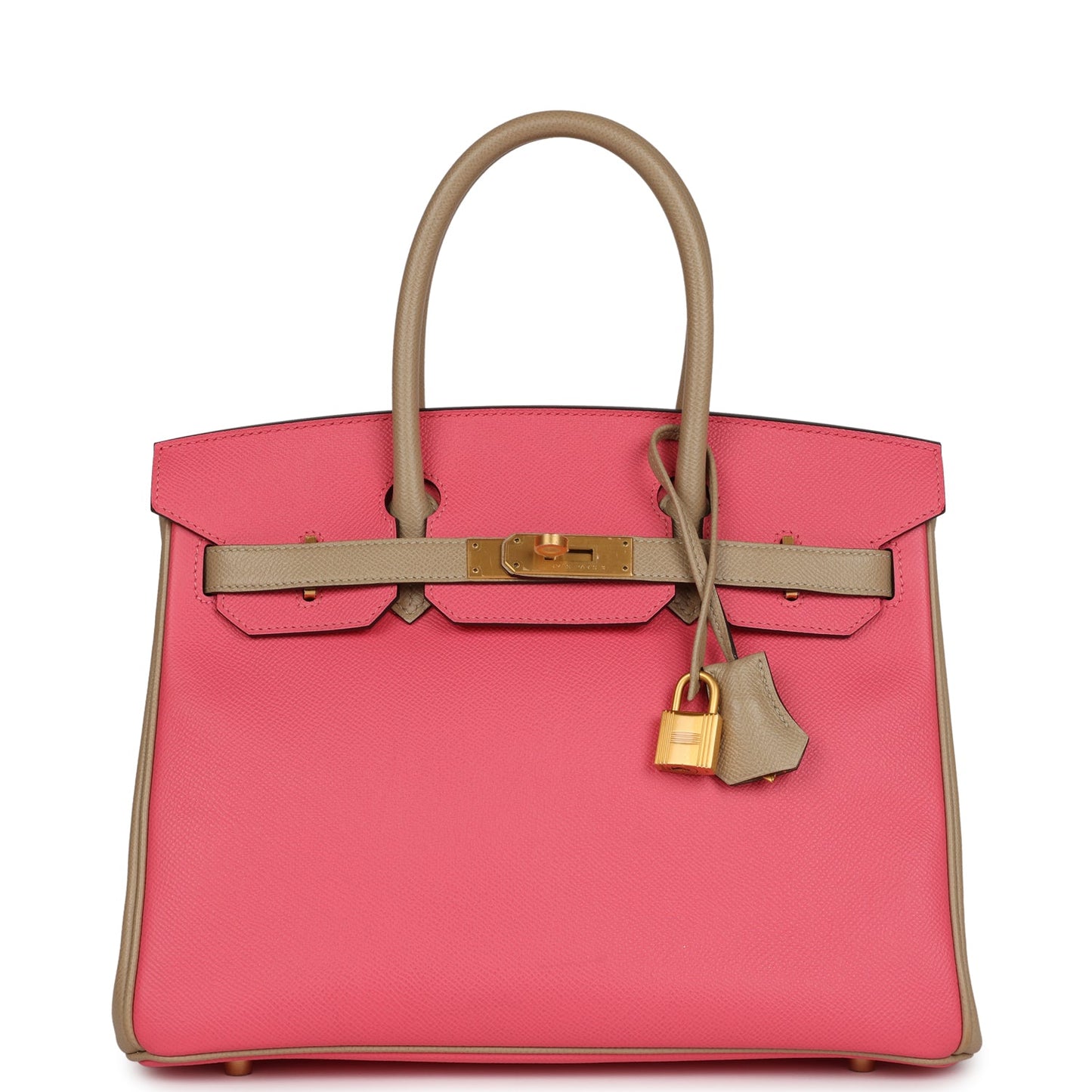 Hermes Special Order (HSS) Birkin 30 Rose Azalee and Trench Epsom Brushed Gold Hardware