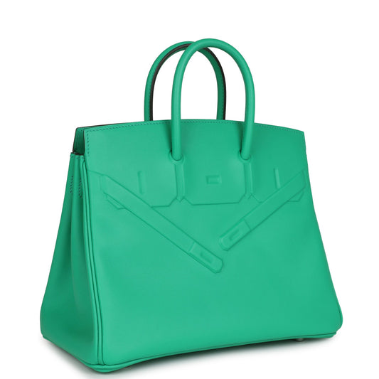 Hermes Birkin Shadow 25 Menthe Swift Palladium Hardware