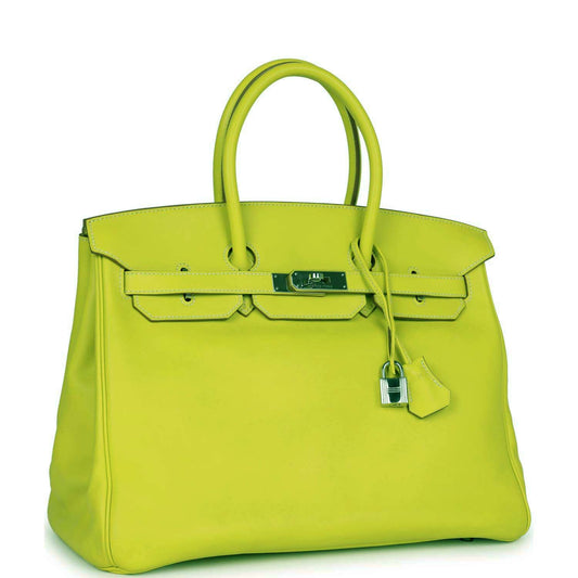 Hermes Birkin 35 Kiwi Swift Palladium Hardware