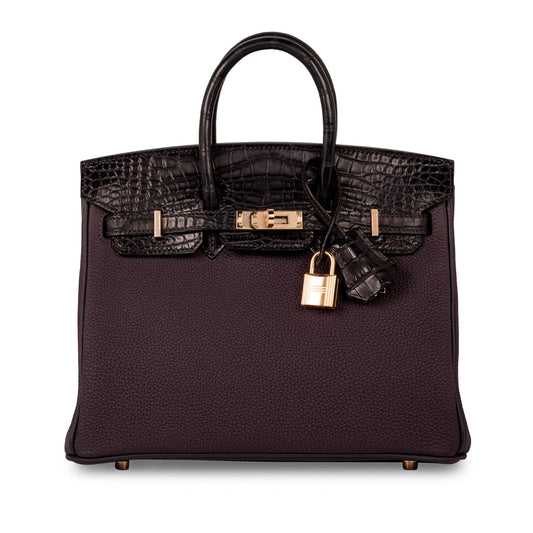 Hermes Birkin 25 Touch - Raisin Prunoir Togo/Alligator