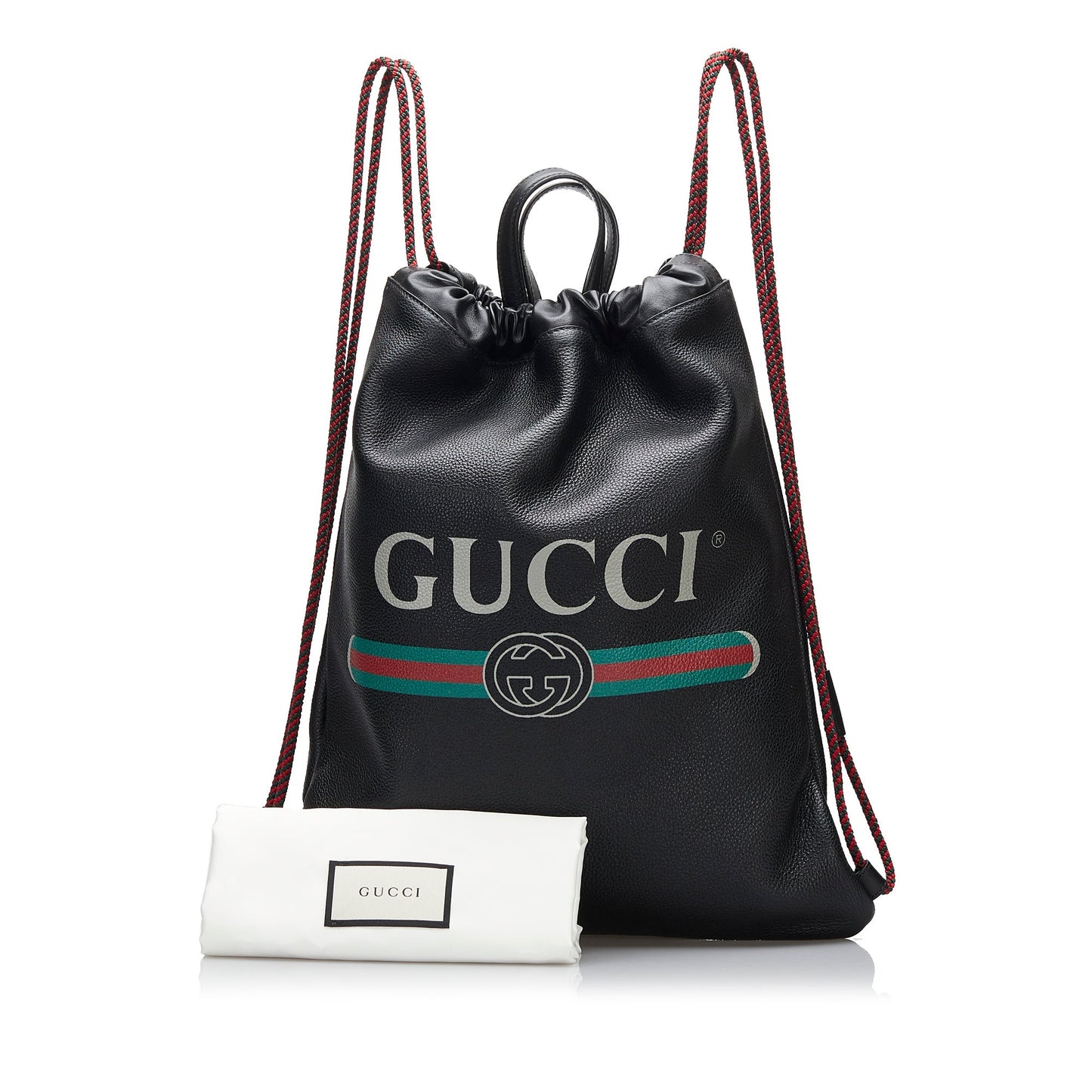 Gucci Logo Drawstring Backpack Black