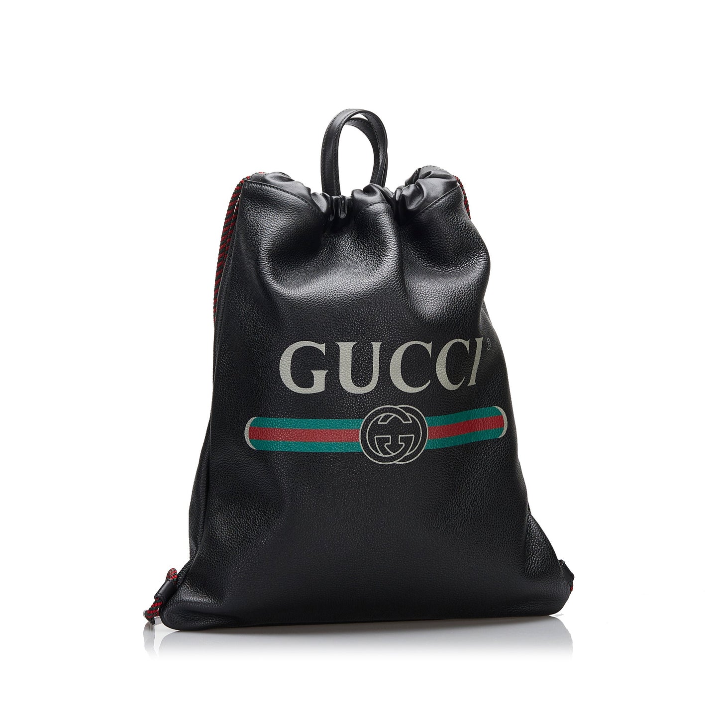 Gucci Logo Drawstring Backpack Black