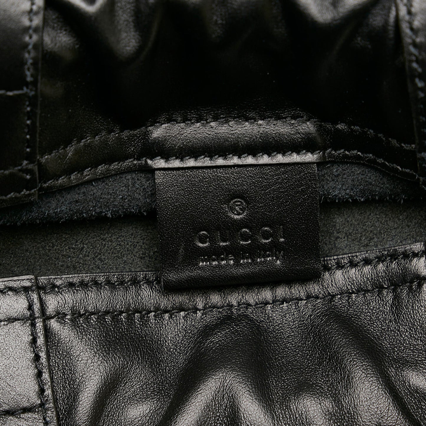 Gucci Logo Drawstring Backpack Black