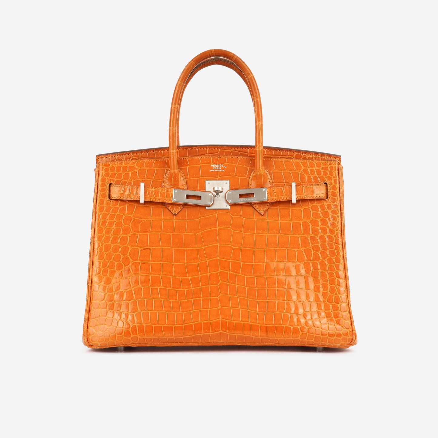 Hermes Birkin 30 - Orange Porosus Crocodile Lisse