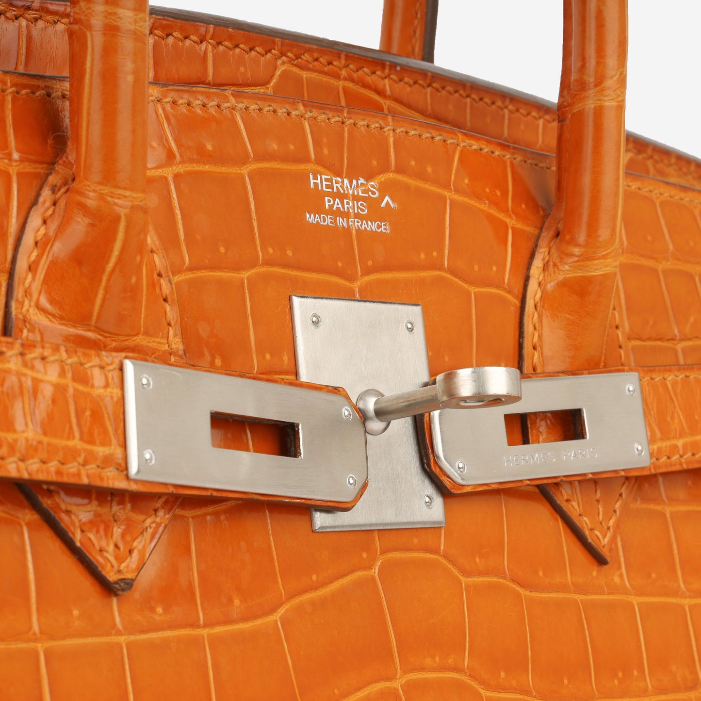 Hermes Birkin 30 - Orange Porosus Crocodile Lisse