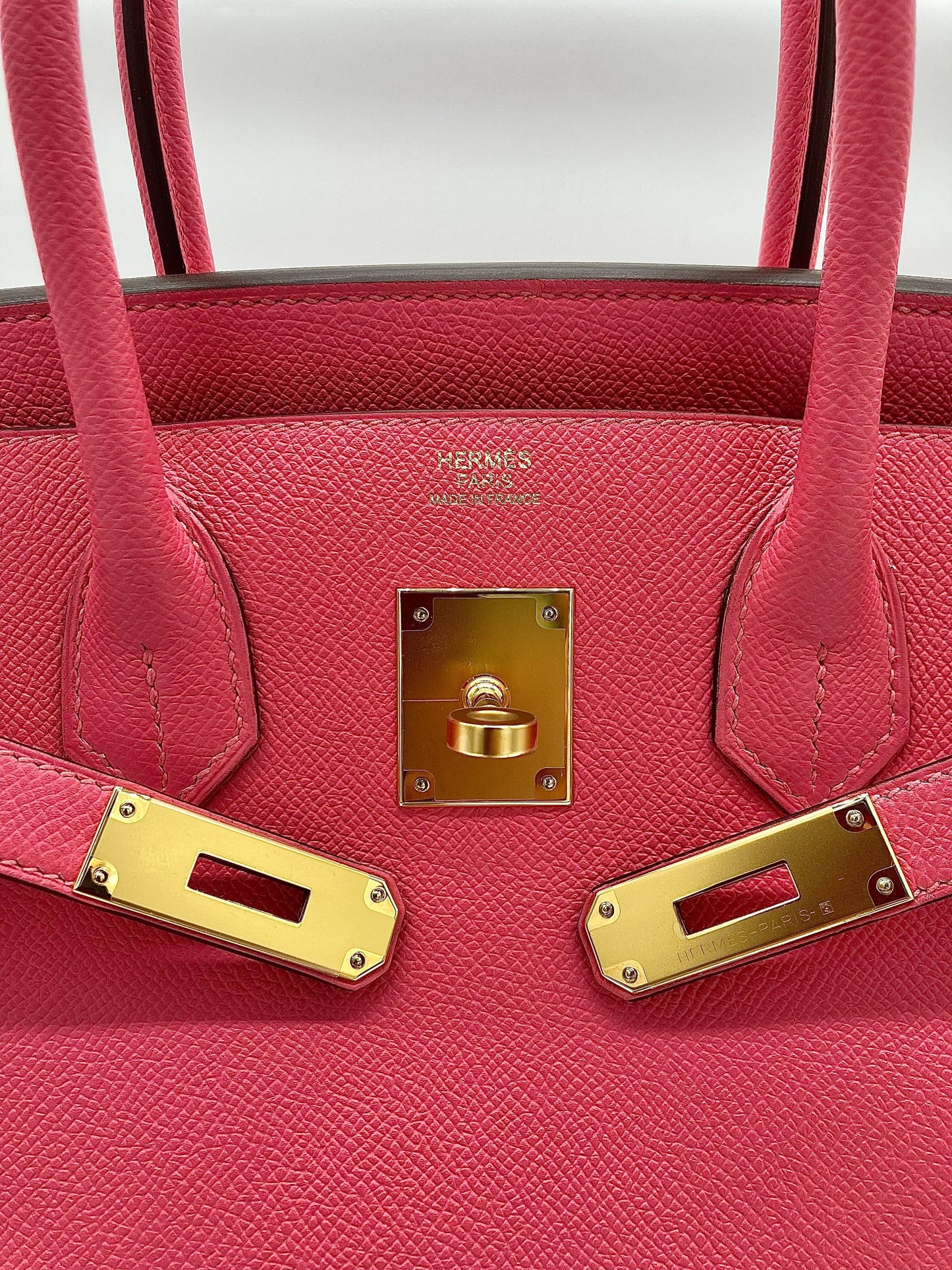 Hermes Birkin 30 Epsom Rose Azalee Gold Hardware