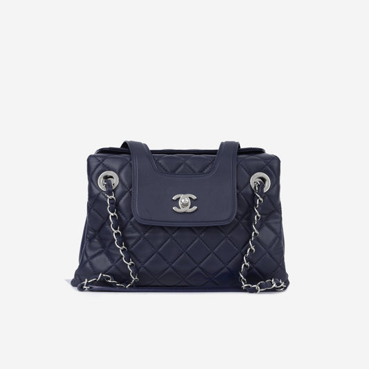 Accordion Shoulder Bag - Navy