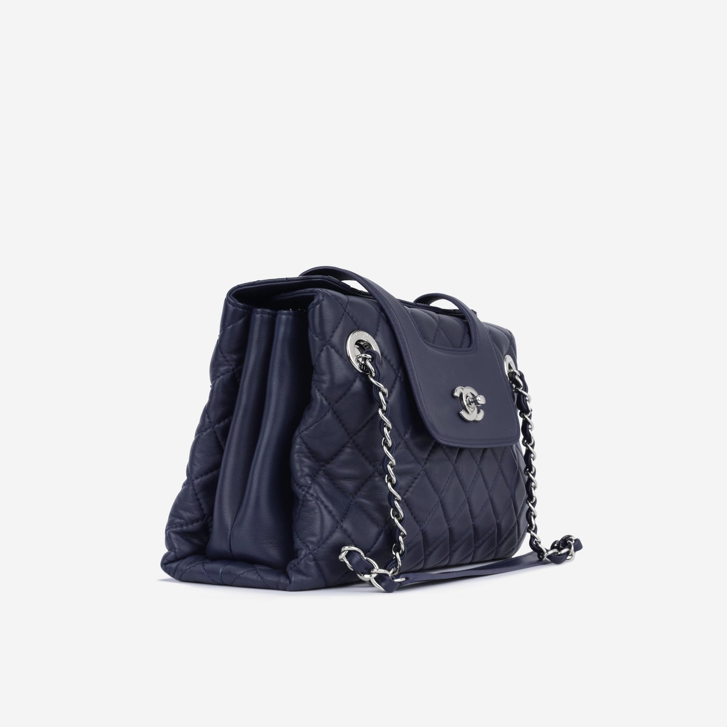 Accordion Shoulder Bag - Navy