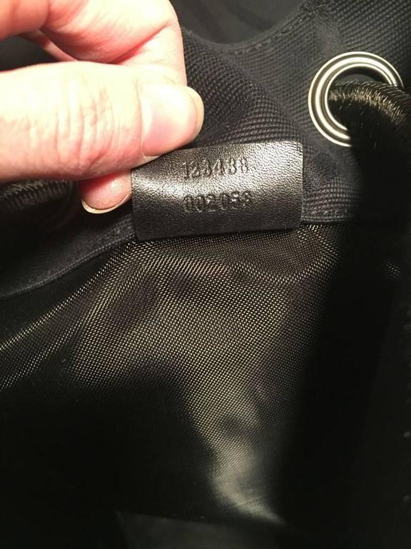 RARE Gucci Black Canvas Sling Backpack Bag