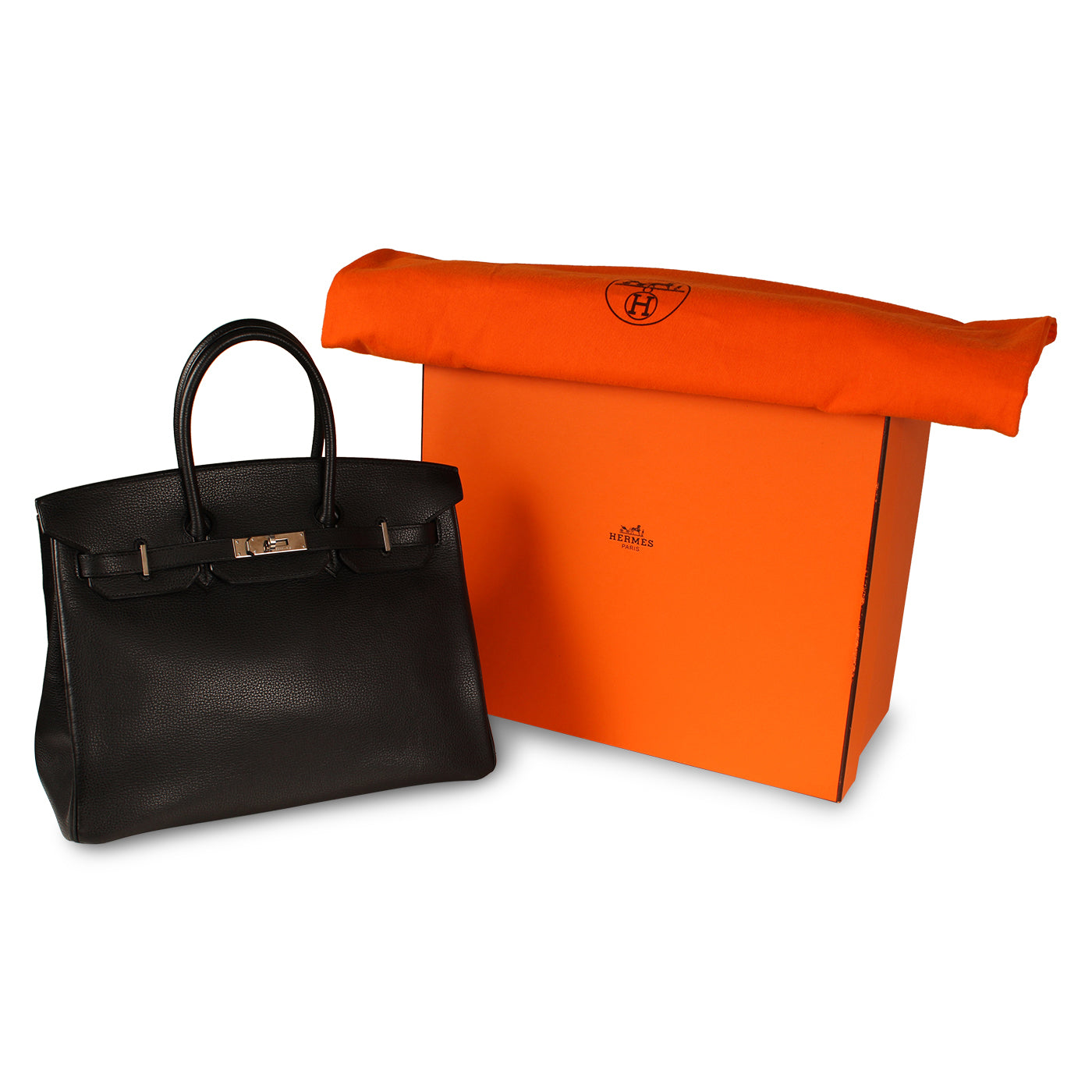 Hermes Birkin 35 - Black Ardennes - PHW