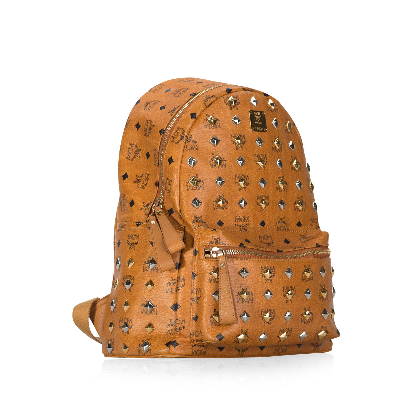 Stark Studded Cognac Backpack