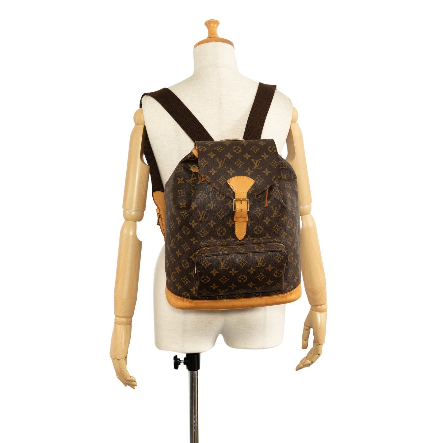 Brown Louis Vuitton Monogram Montsouris GM Backpack