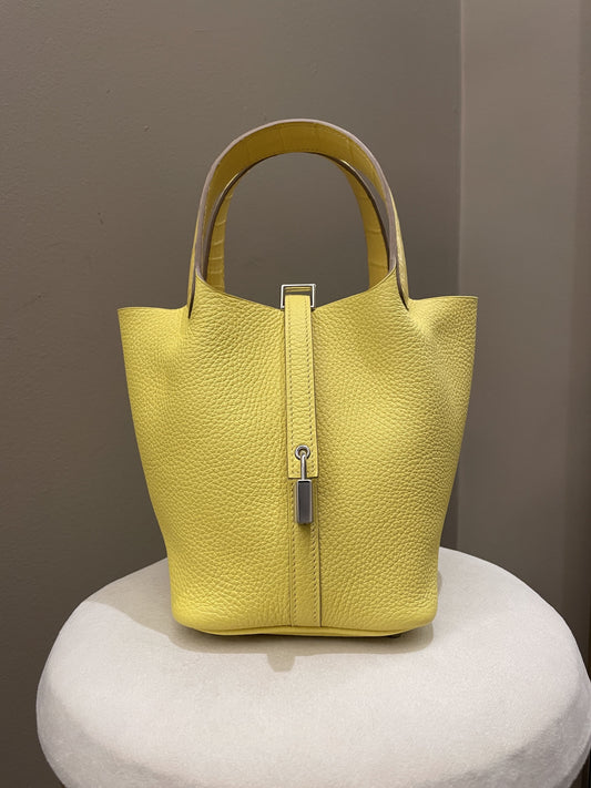 Hermes Picotin 18 Touch bag Lime / Mimosa