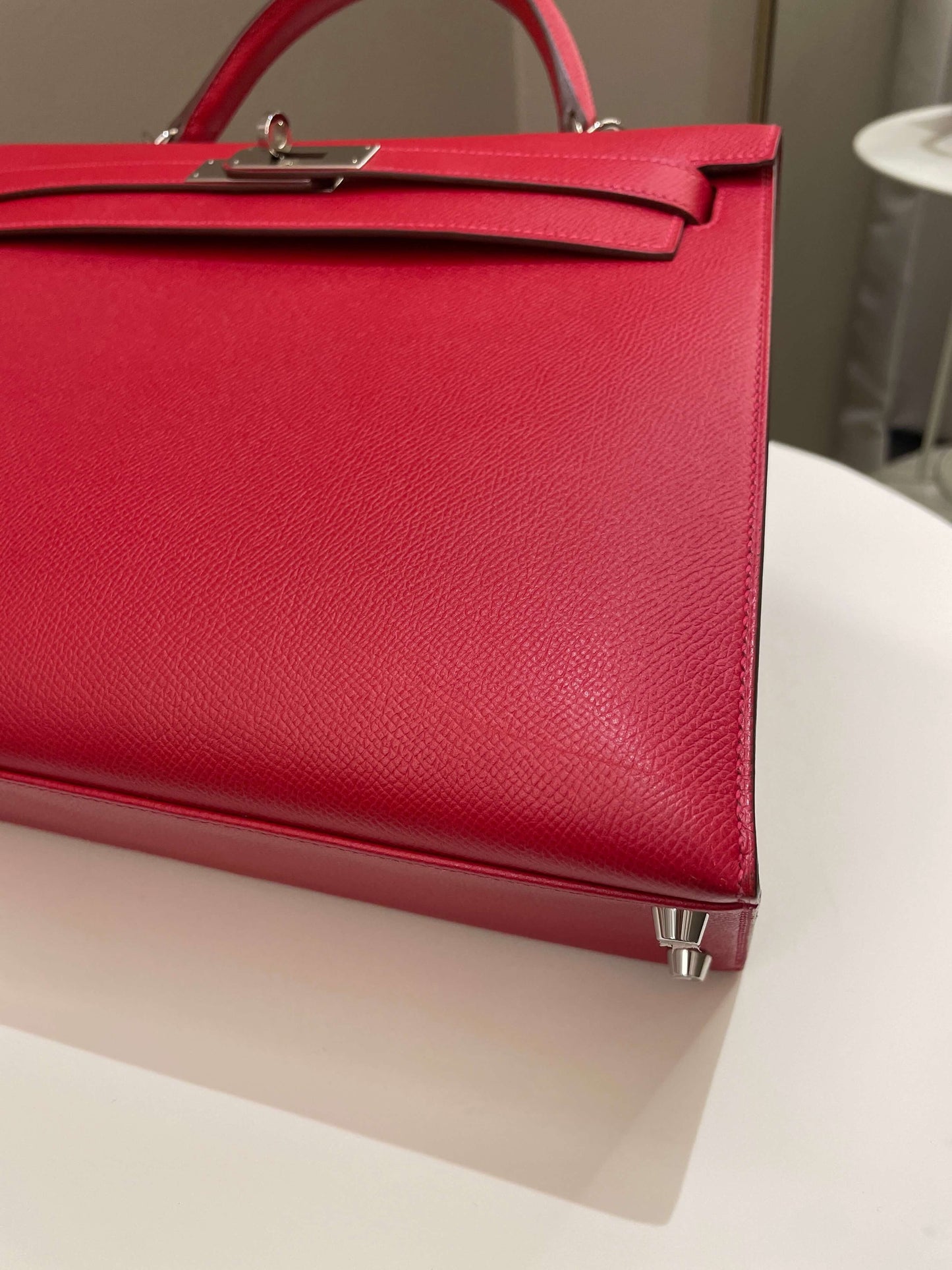 Hermes Kelly Sellier 32 Rouge Casaque Epsom